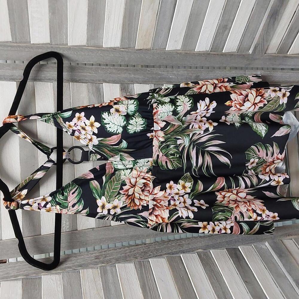 Floral Print Halter Top Swimwear | Kona Sol | X (14W)